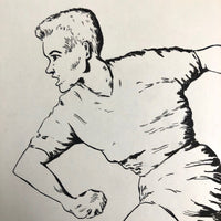Beryl Breedlove 1961 Ink on Board Illustration, "Hang on Mary, I'm Coming!"