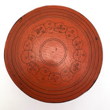 Burmese Cinnabar Lacquer Betel Box with Two Interior Trays