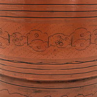 Burmese Cinnabar Lacquer Betel Box with Two Interior Trays