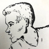 Beryl Breedlove 1961 Ink on Board Illustration, "Hang on Mary, I'm Coming!"