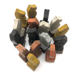 Fabulous Set of Old Carved Horse Game Pieces with Terrific Color