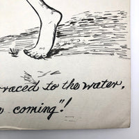 Beryl Breedlove 1961 Ink on Board Illustration, "Hang on Mary, I'm Coming!"