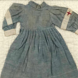 Beautiful Antique Red Cross Nurse Doll's Dress, Perfectly Framed