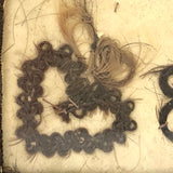 Victorian Braided Hair Hearts Momento Mori