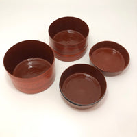 Burmese Cinnabar Lacquer Betel Box with Two Interior Trays