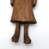 Old Carving of Old Smiling Woman with Bonnet