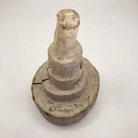 Primitive White Painted Red Elm Tiered Milking Stool