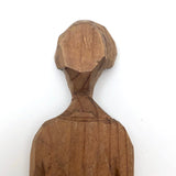 Old Carving of Old Smiling Woman with Bonnet