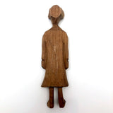 Old Carving of Old Smiling Woman with Bonnet