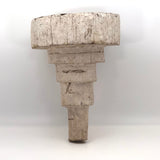 Primitive White Painted Red Elm Tiered Milking Stool