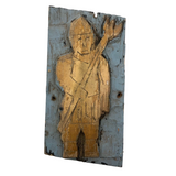 Curious Painted Relief Carved Viking