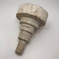 Primitive White Painted Red Elm Tiered Milking Stool
