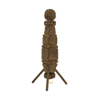 SOLD 1895 Gold Painted Carved Whimsy with Letters, Numbers and More, On Stilts!