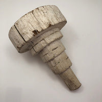 Primitive White Painted Red Elm Tiered Milking Stool