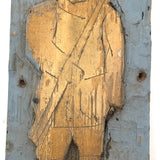 Curious Painted Relief Carved Viking