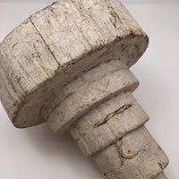 Primitive White Painted Red Elm Tiered Milking Stool