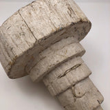 Primitive White Painted Red Elm Tiered Milking Stool