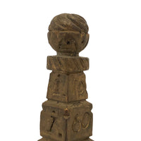 SOLD 1895 Gold Painted Carved Whimsy with Letters, Numbers and More, On Stilts!