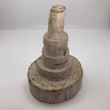 Primitive White Painted Red Elm Tiered Milking Stool