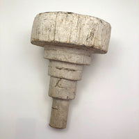 Primitive White Painted Red Elm Tiered Milking Stool