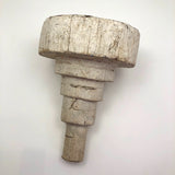 Primitive White Painted Red Elm Tiered Milking Stool