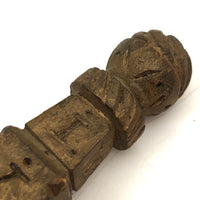 SOLD 1895 Gold Painted Carved Whimsy with Letters, Numbers and More, On Stilts!