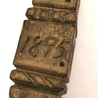 SOLD 1895 Gold Painted Carved Whimsy with Letters, Numbers and More, On Stilts!