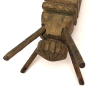 SOLD 1895 Gold Painted Carved Whimsy with Letters, Numbers and More, On Stilts!