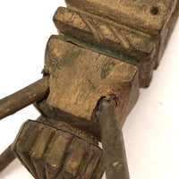 SOLD 1895 Gold Painted Carved Whimsy with Letters, Numbers and More, On Stilts!