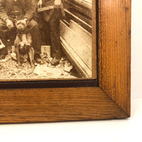 Wonderful Antique Photo of Carpenters (and Guard Dog!) in their Shop