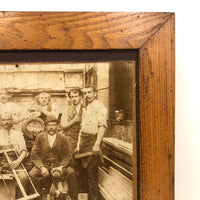 Wonderful Antique Photo of Carpenters (and Guard Dog!) in their Shop