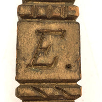 SOLD 1895 Gold Painted Carved Whimsy with Letters, Numbers and More, On Stilts!