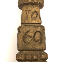SOLD 1895 Gold Painted Carved Whimsy with Letters, Numbers and More, On Stilts!