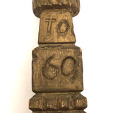 SOLD 1895 Gold Painted Carved Whimsy with Letters, Numbers and More, On Stilts!