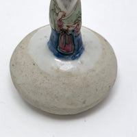 Curious Tiny Hand-painted Porcelain Asian Wise Man on Mound