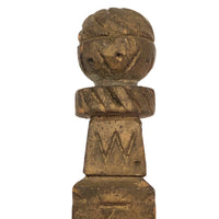 SOLD 1895 Gold Painted Carved Whimsy with Letters, Numbers and More, On Stilts!