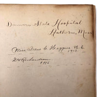 Antique Hospital Pharmacist's Notebook with Many Remedy Recipes!