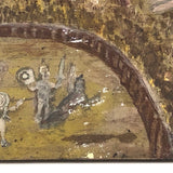 Weird, Wonderful Gods and Gladiators Vintage Painting on Wood Panel