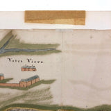 Antique Ink and Watercolor Hand-drawn Dutch Manuscript Map of Early Utrecht