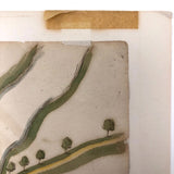 Antique Ink and Watercolor Hand-drawn Dutch Manuscript Map of Early Utrecht