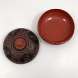 Burmese Yun-De Round Lacquer Box with Handle