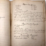 Antique Hospital Pharmacist's Notebook with Many Remedy Recipes!
