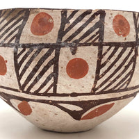 Antique Isleta Pueblo Native Pottery Bowl