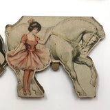 Antique Swiss Boxed Set of Double-Sided Color Litho Standup Animals