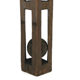 SOLD (BH) Tall Double Ball in Cage Whimsy with Old Paint and Hanging Loop