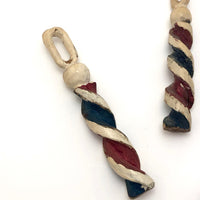 Red, White & Blue Mini Barber Pole Hand-carved Whimsies - Sold Individually