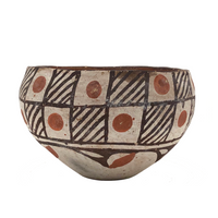 Antique Isleta Pueblo Native Pottery Bowl
