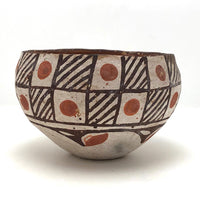 Antique Isleta Pueblo Native Pottery Bowl
