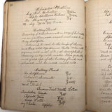 Antique Hospital Pharmacist's Notebook with Many Remedy Recipes!