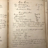 Antique Hospital Pharmacist's Notebook with Many Remedy Recipes!
